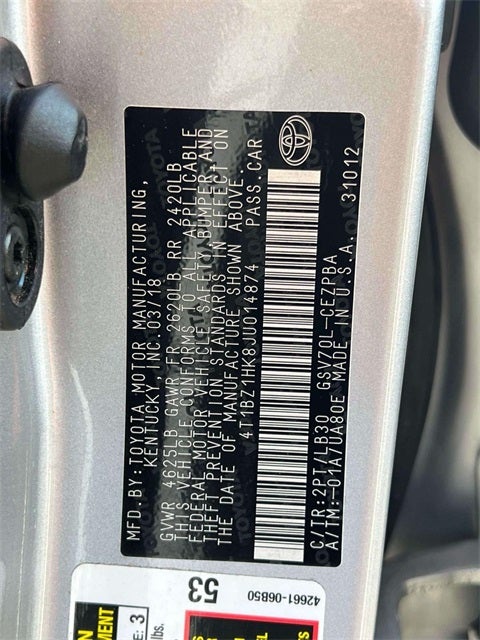 2018 Toyota Camry XSE V6