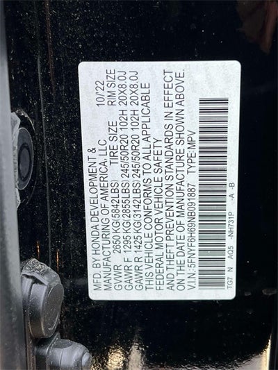 2022 Honda Pilot Touring 7 Passenger