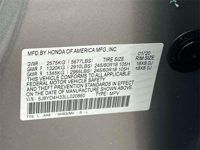 2020 Acura MDX 3.5L SH-AWD