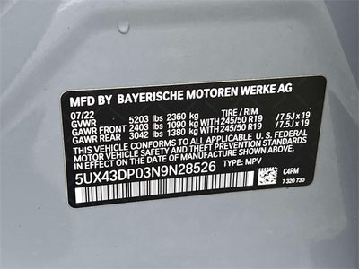 2022 BMW X3 sDrive30i