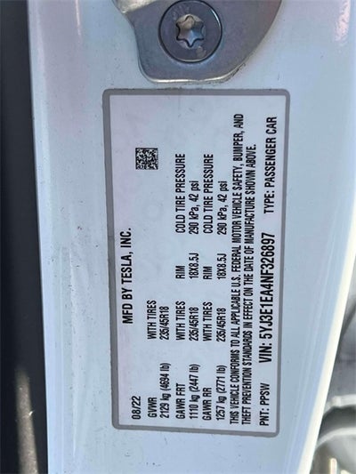 2022 Tesla Model 3 Base