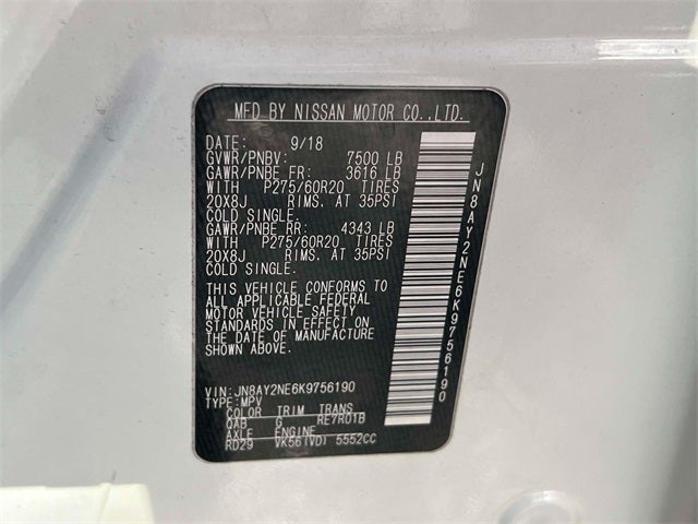 2019 Nissan Armada Platinum